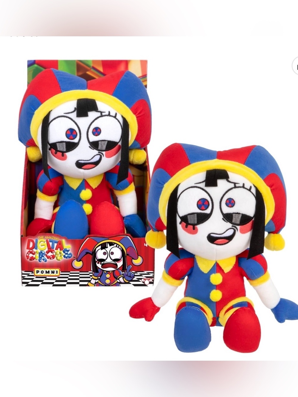 Amazing Digital Circus Large Plush 12" Pomni Figure, Premium Materials